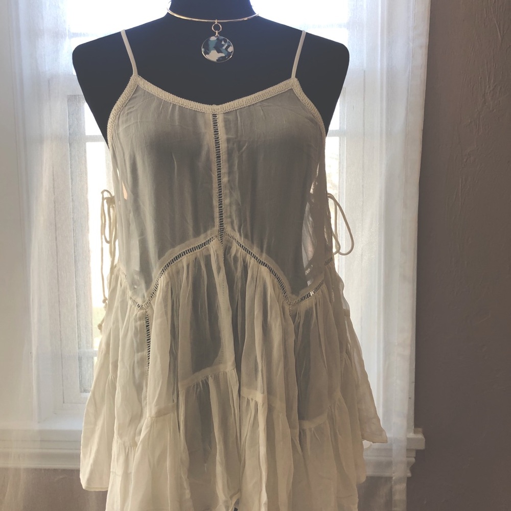 Glamorous size S blouse tank flowy and sheer